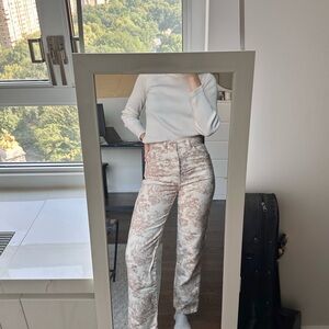 Reformation Cynthia Patterned Straight Leg Jeans in Abalone